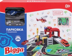 Набор игровой BIGGA Парковка с машинками, 24 предмета, Арт. 2203I0107