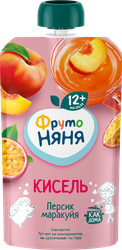 Изображение товара Кисель фруктовый ФРУТОНЯНЯ Персик и маракуйя, с 12 месяцев, 130мл
