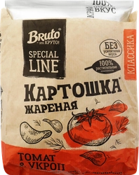 Чипсы картофельные BRUTO Крафт, картошка жареная с томатом и укропом, 120г