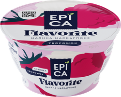 Изображение товара Десерт творожный EPICA Flavorite Малина, маскарпоне 7,7%, без змж, 130г