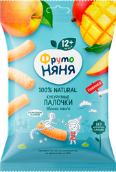 Палочки кукурузные ФРУТОНЯНЯ Яблоко и манго, с 12 месяцев, 20г