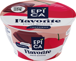 Десерт творожный EPICA Flavorite Вишня, шоколад 8,1%, без змж, 130г