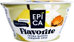 Десерт творожный EPICA Flavorite Груша, ваниль, грецкий орех 8%, без змж, 130г
