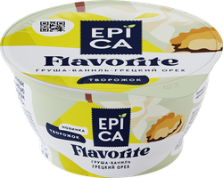 Десерт творожный EPICA Flavorite Груша, ваниль, грецкий орех 8%, без змж, 130г