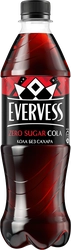 Напиток EVERVESS Cola Zero Sugar Кола без сахара газированный, 0.5л