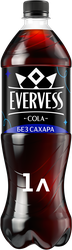 Изображение товара Напиток EVERVESS Cola Zero Sugar Кола без сахара газированный, 1л
