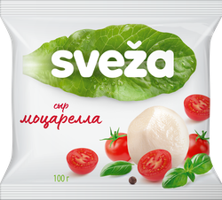 Сыр SVEZA Моцарелла 45%, без змж, 250г