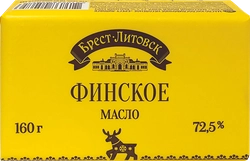 Масло кислосливочное БРЕСТ-ЛИТОВСК Финское 72,5%, без змж, 160г