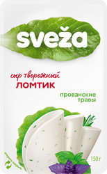 Изображение товара Сыр творожный SVEZA Белый ломтик Прованские травы 60%, без змж, 150г