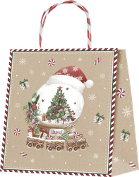 Изображение товара Пакет подарочный Snow крафт, премиум, 26х26х10см, Арт. KLP