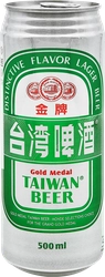 Пиво светлое TAIWAN BEER Gold Medal Лагер фильтрованное пастеризованное 5%, 0.5л