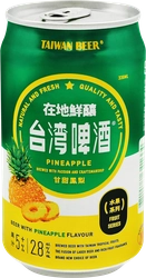 Напиток пивной TAIWAN BEER Fruit series Pineapple фильтрованный пастеризованный 2,8%, 0.33л