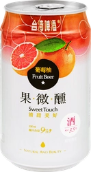 Напиток пивной TAIWAN BEER Fruit series Sweet Touch Grapefruit фильтрованный пастеризованный 3,5%, 0.33л