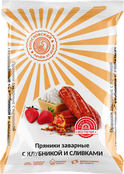 Изображение товара Пряники заварные БОГОСЛОВСКИЙ со вкусом клубники со сливками, 240г