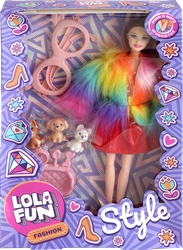 Набор игровой LOLA FUN Кукла-модница с питомцами, 9 предметов, Арт. GN019-C