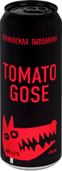 Напиток пивной TOMATO GOSE нефильтрованный пастеризованный 4,3%, 0.45л