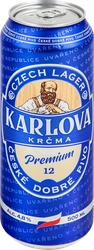 Пиво светлое KARLOVA KRCMA PREMIUM фильтрованное пастеризованное 4,8%, 0.5л