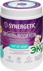 Отбеливатель-пятновыводитель для тканей и поверхностей SYNERGETIC кислородный, 900г