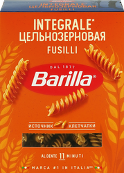 Изображение товара Макароны BARILLA Fusilli Integrale, из твердых сортов пшеницы группа А, 450г