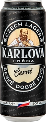 Пиво темное KARLOVA KRCMA Cerne Черное фильтрованное пастеризованное 4,4%, 0.5л