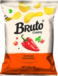 Чипсы картофельные BRUTO со вкусом острой паприки, из натурального картофеля, 120г