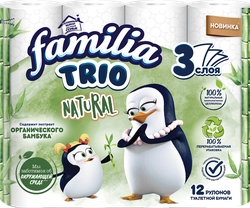 Туалетная бумага FAMILIA Trio 3-слоя, 12шт