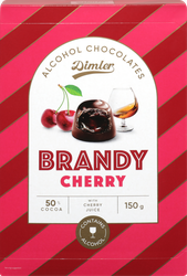 Изображение товара Конфеты DIMLER с алкогольной начинкой бренди и вкусом вишни, 150г