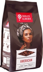 Кофе зерновой DOLCE ALBERO American 100% Arabica, 1кг