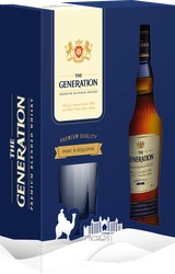 Виски THE GENERATION Premium купажированный 42,8%, с бокалом, п/у, 0.75л