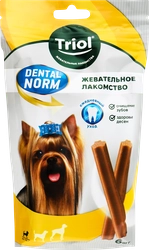 Лакомство для собак TRIOL DENTAL NORM Палочки жевательные 6шт, 90г