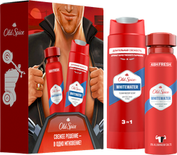 Изображение товара Набор подарочный мужской OLD SPICE Дезодорант-спрей Whitewater, 150мл+Гель для душа Whitewater, 250мл
