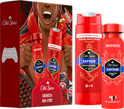 Изображение товара Набор подарочный мужской OLD SPICE Дезодорант-спрей Captain, 150мл+Гель для душа+шампунь 2в1 Captain, 250мл