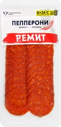 Колбаса сырокопченая РЕМИТ Пепперони, нарезка, 90г