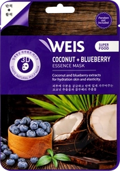 Маска для лица WEIS Super Food с экстрактами кокоса и голубики, 23г