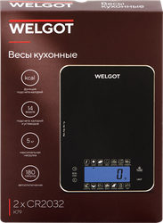 Весы кухонные WELGOT c функцией подсчета калорий, Арт. K79