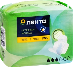 Прокладки гигиенические ЛЕНТА Ultra dry Normal, 20шт