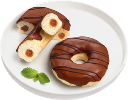 Изображение товара Донат ЛЕНТА FRESH с карамельным кремом, 65г