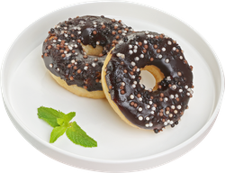 Изображение товара Донат ЛЕНТА FRESH с шоколадным кремом, 65г