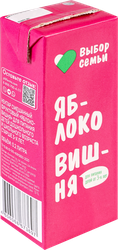 Нектар ВЫБОР СЕМЬИ Яблоко, вишня, 0.2л