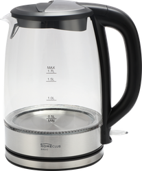 Изображение товара Чайник HOMECLUB Strix, стекло, 1.7л, Арт. KEG5809-GS