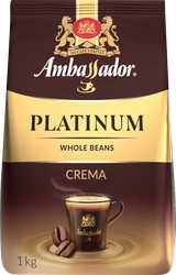 Кофе зерновой AMBASSADOR Platinum Crema натуральный жареный, 1кг