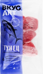 Тунец замороженный ВКУСАРТ филе-кусок, стейк, 500г