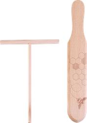 Набор кулинарный HOMECLUB Bee Honey, лопатка для блинов + распределитель теста, дерево, Арт. RG-PS1