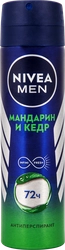 Дезодорант-антиперспирант спрей NIVEA Men Мандарин и кедр, 150мл