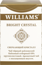 Изображение товара Чай черный WILLIAMS Bright Crystal OPA отборный цейлонский, крупнолистовой, 100г