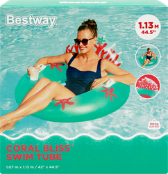 Круг для плавания надувной BESTWAY Коралловый 107х113см, Арт. 43730