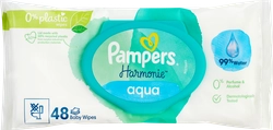 Салфетки влажные детские PAMPERS Harmonie Aqua, 48шт