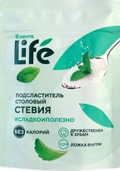 Подсластитель ЛЕНТА LIFE Столовый, со стевией, 150г