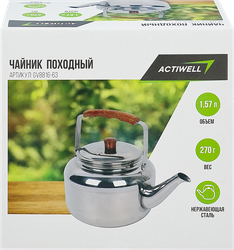 Изображение товара Чайник походный ACTIWELL 1,57л, сталь, Арт. GV8816-63