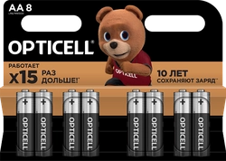 Батарейка OPTICELL AA, Арт. 5051008, 8шт